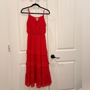 Flying Tomato Vibrant Red Maxi Dress